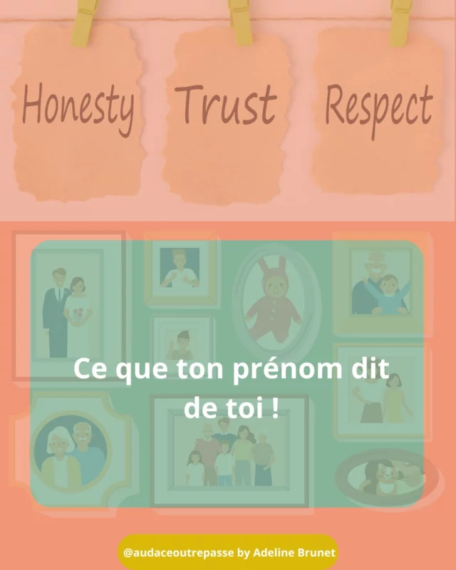 ouVotre prénom est tout sauf un hasard, mais il est vrai qu'il nous a souvent été donné de façon inconsciente. Personnellement mes parents ne s'étaient pas aperçus qu'en m'appelant Adeline je portais l'anagramme de mon grand-père maternel. 
Mais sans même le savoir en remontant dans ma lignée le prénom Alzina (Adeline en Basque et en Allemand) reviens par deux fois. Il est possible avec des axes d'analyse de comprendre le sens et les injonctions cachés dans nos prénoms. Pour avoir toutes les informations tu peux directement cliquer sur ce lien : https://tally.so/r/w4dVzd ou taper info en commentaire. 

Moi c'est Adeline je t'accompagne à te pauser à revenir à ce qui fait sens pour toi afin que tu te donnes autant que tu donnes aux autres pas plus pas moins.